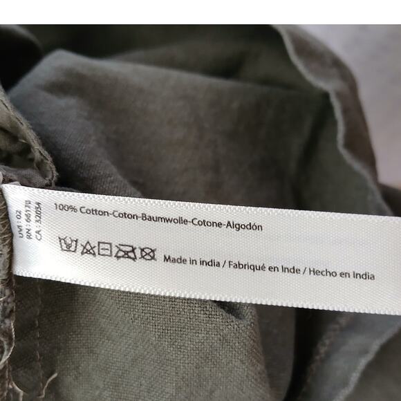 Free People SZ 00 100% Cotton Olive Green High Rise Button Front Shorts - Picture 6 of 7